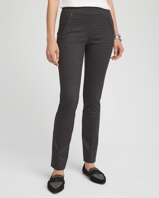 Juliet Tonal Check Ankle Pants - image 1